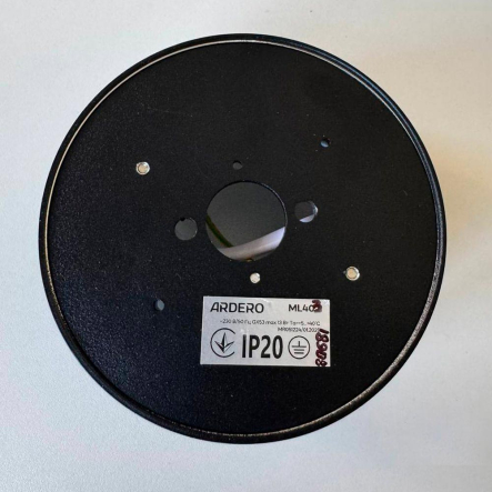 Светильник накладной Ardero ML403 под лампу GX53, IP20, чёрный, круг 100х50мм