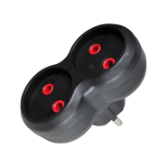 Двійник NEOMAX без заземлення, чорний, NX1113