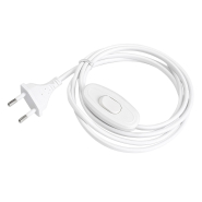 Шнур для бра з вимикачем LEDium 2м білий (ALFA), С14228