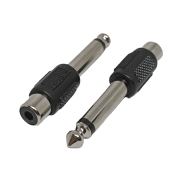 Перехідник шт. 6,3 моно - гн. RCA, корпус пластик