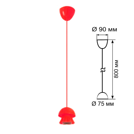 Подвес ERKA 101, 60W, E2,7 красный, 101002 - 1