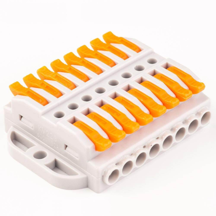 Строительно-монтажная клемма TAKEL СМК-728, 600В, 32А, двусторонняя, с креплением, 701095 - 1