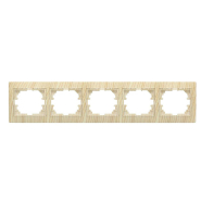 Рамка Lezard MIRA пятиместная, горизонтальная, Дуб выбеленный матовый, 701-5200-150