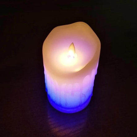 Ночник свечка LED Lemanso 75*100мм RGB 3xAAA (нет в компл.) IP20 / LM36006 (+пульт, еф.  пламя)