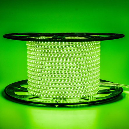 Світлодіодна стрічка зелена 220V smd2835 120led/м 6W/м IP65 AVT - 1
