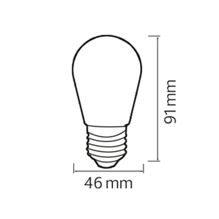 Лампа светодиодная Horoz Electric Fantasy, 2W, E27, 220V, 6400К, SMD, белая, 001-088-0002-050