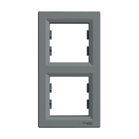 Рамка 2-постовая, вертикальная, Schneider Electric ASFORA, сталь, ЕРН5810262 - 1