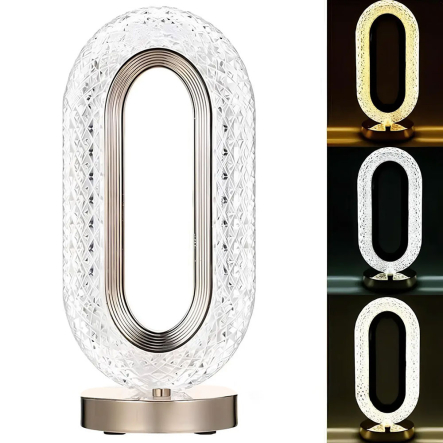 Настільна лампа-нічник CRYSTAL TABLE LAMP 26х10,5см / Світлодіодна лампа світильник з кристалами - 1