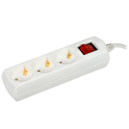 Удлинитель IEK GENERICA У03В 3 места 2P+PE, 5м 3х1мм2 10А/250В, WYP10-10-03-05-ZK-G