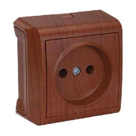 Розетка без заземления, VIKO VERA, 90682207, красное дерево - 1