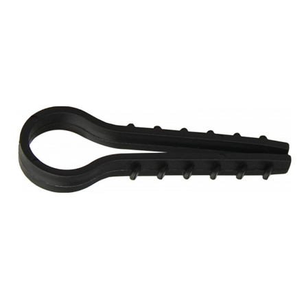 Дюбель-хомут АСКО-УКРЕМ круглий 12мм, чорний (уп.100шт) - 1