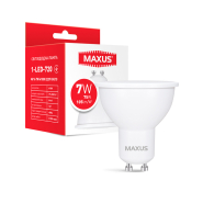 Лампа LED MAXUS, 7 Вт, 4100K, GU10, 220 В, MR16