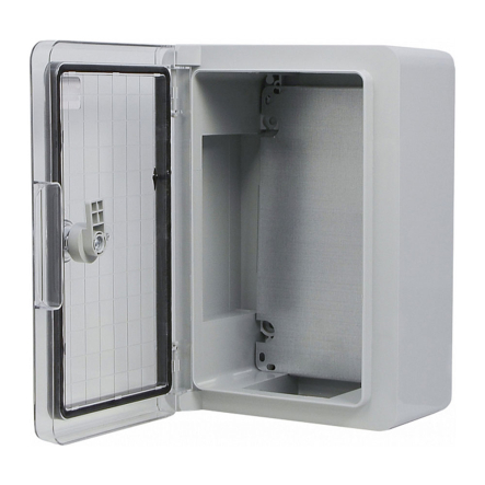 Корпус АБС-пластик АСКО-Укрем, ударостойкий, с монтажной панелью, прозрачные дверки, 20*30*13, IP65, A0270010025