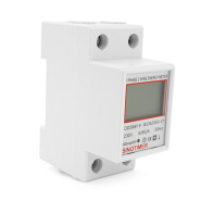 Счетчик однофазный электронный на DIN-рейку, 220В,LCD + подсветка, отображение V, A, kW (35х65х78мм)