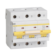 Автоматический выключатель IEK ВА47-100, 3p, 32A С, MVA40-3-032-C