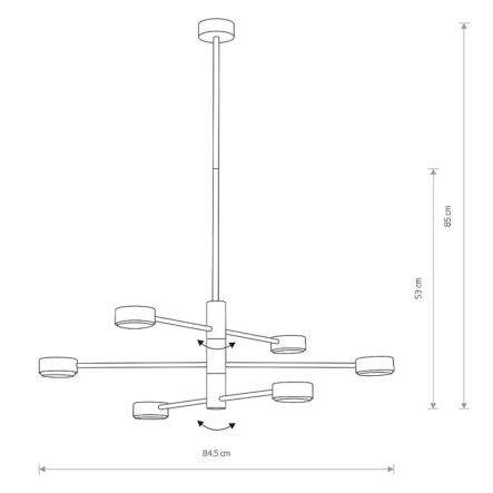 Люстра подвес Nowodvorski 7946, ORBIT 6*GX53