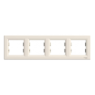 Рамка 4-постовая, горизонтальная, Schneider Electric ASFORA, крем, ЕРН5800423