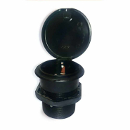 Розетка меблева SEZ SZ 16S (SZ 16S/1), 2P+PE, 16 A, вбудована, чорна