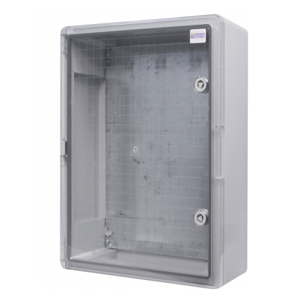 Корпус АБС-пластик АСКО-Укрем, ударостойкий, с монтажной панелью, прозрачные дверки, 35*50*19, ІР65, A0270010028