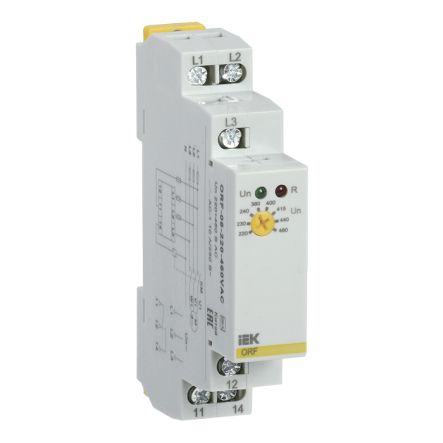Реле фаз ORF 08. 3ф 220-460 В AC, IEK ORF-08-220-460VAC - 1