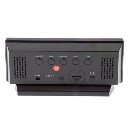 Часы VST-897-5, синие, температура, USB