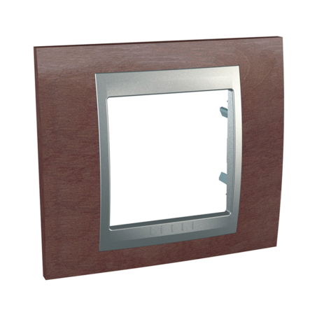 Рамка 1-местная табак/алюминий Schneider Electric Uniсa PLUS, MGU66.002.0M4 - 1