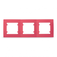 Рамка потрійна горизонтальна Makel Lillium Natural Kare, рожева, 32093703