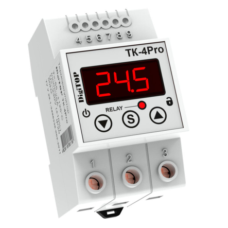 Терморегулятор DigiTop ТК-4 -50...+125℃на дин-рейку 25А) - 1