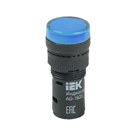 Лампа сигнальна IEK AD22DS, BLS10-ADDS-036-K07, AC/DC 36, LED матриця, d-22 мм, синій - 1