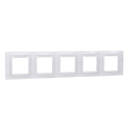 Рамка 5 местная, белая, Schneider Electric Uniсa BASIC, MGU2.010.18 - 1