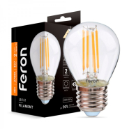 Лампа LED FERON LB-161 6 Вт, 2700K, E27, 230 В, G45, 600Lm, filament, 6931