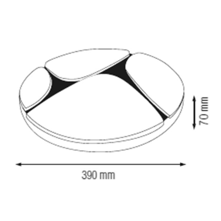 Светильник LED HOROZ INDIGO-36 36W, 6400K, 3600Lm, 185-265V, d-390мм, белый, 027-017-0036-01-1