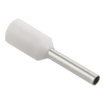 Наконечник-гільза Е7508 0,75мм2, IEK, UGN10-4-C75-02-08, із ізольованим фланцем, білий (20шт.) - 1