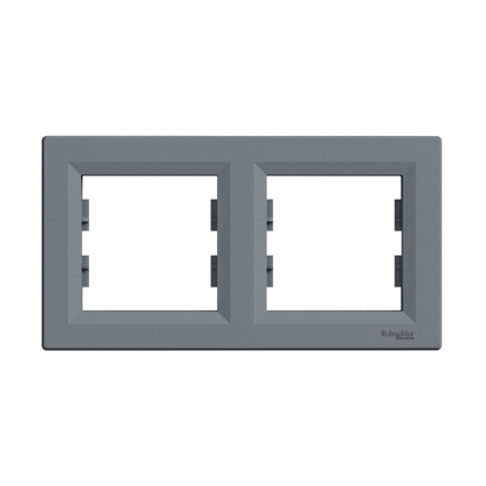 Рамка 2-постовая, горизонтальная, Schneider Electric ASFORA, сталь, ЕРН5800262 - 1