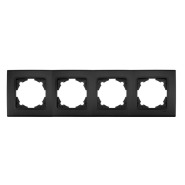Рамка четверная горизонтальная VIKO LINNERA Life, 90484004, черная ночь