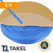 Трубка термоусаживаемая ТУТ, TAKEL 2/1 голубой, 502502с