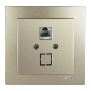 Розетка Nilson Touran компьютерная (САТ5) золото, 24151044