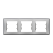 Рамка 3 поста горизонтальная Schneider Electric Sedna, алюминий, SDN5800560