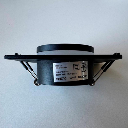 Светильник точечный встраиваемый Ardero DL2816, GX5,3, квадрат, чёрный