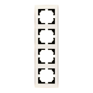 Рамка Lezard RAIN чотиримісна, вертикальна жемчужно-білий перламутр, 703-3030-154