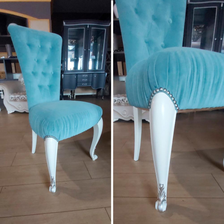 Стул Мебус GENEVA 530х550х1100 дуб, одесса/платина, ткань Solo Velvet