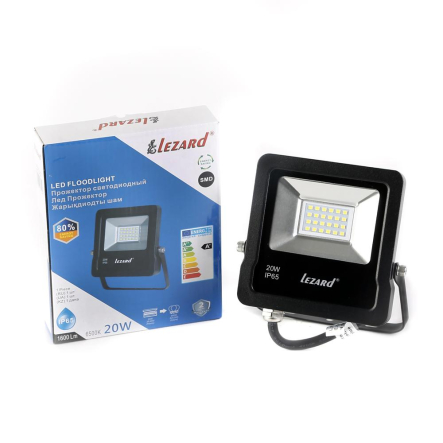 Прожектор светодиодный LEZARD 20W, 6500K, IP65, PAL6520 - 1