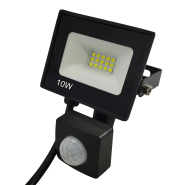 Прожектор LED Ultralight SPG 10 PIR Slim, 10W, 6400K, IP65 з датчиком чорний