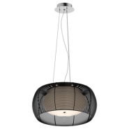 Подвес Zuma line Tango 2xE27x60W, 19x40 см, черный/белый, MX1104-2black