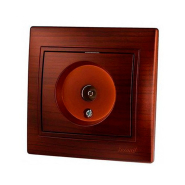 Розетка ТВ проходная Lezard MIRA, Античный Кедр, 701-0404-129