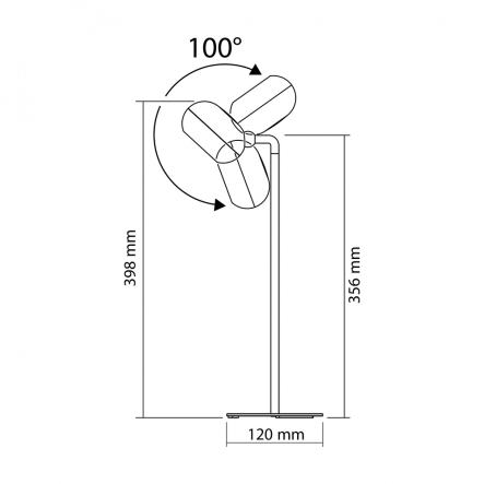 Настольная лампа аккумуляторная VIDEX VLE-TF18V, 3W, 3000-5500K, белая