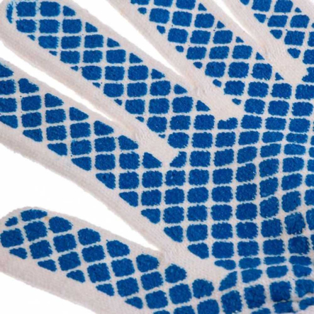 Рукавички бавовняні, ПВХ "Шахова заливка", 5 пар в упаковці 10 клас - 2