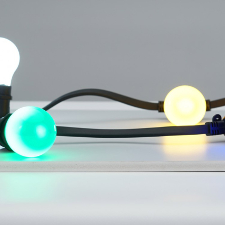 Гирлянда Белт-лайт FERON CL50-50, IP65, 230V, 100хЕ27, шаг 50см, 50 м + 1,5 м шнур, черный, 6492