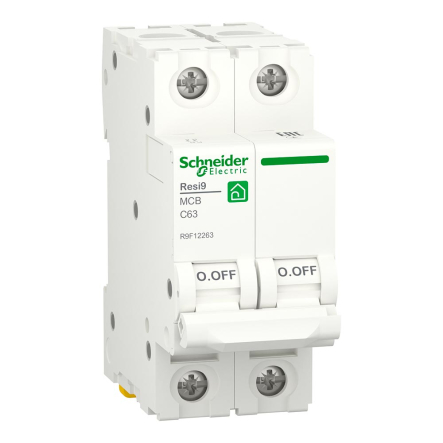 Автоматичний вимикач Schneider Electric R9F12263 RESI9, 6kA, 2P, 63A, C - 1