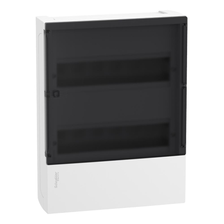 Щит распределительный навесной Schneider Electric Mini Pragma на 24 модуля (2х12), белая дверь, MIP12212 - 1